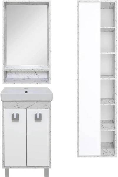 Зеркало Misty Мия 45 см с полками, в наличии - фото 2