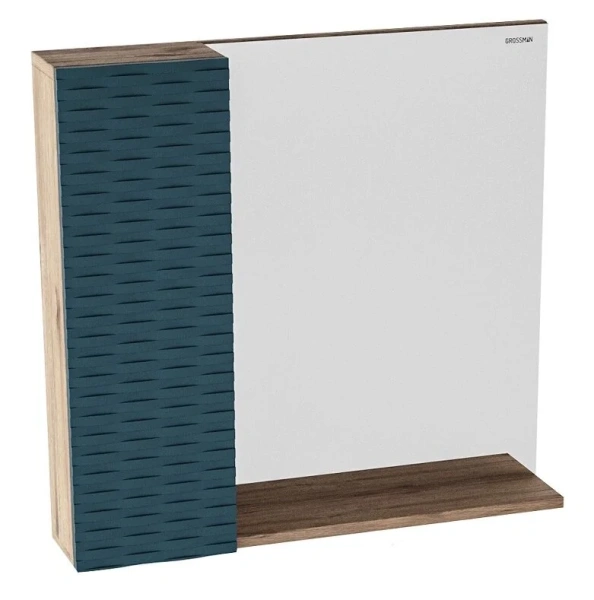 Зеркальный шкаф Grossman Альба 80 см веллингтон/бриз - фото 1