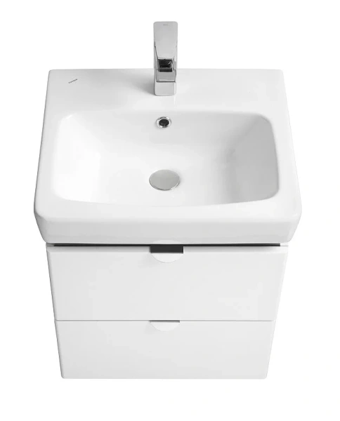 Тумба с раковиной подвесная Акватон Скай 1A238201SY010 60 см с двумя выдвижными ящиками, современная, hi-tech - фото 3