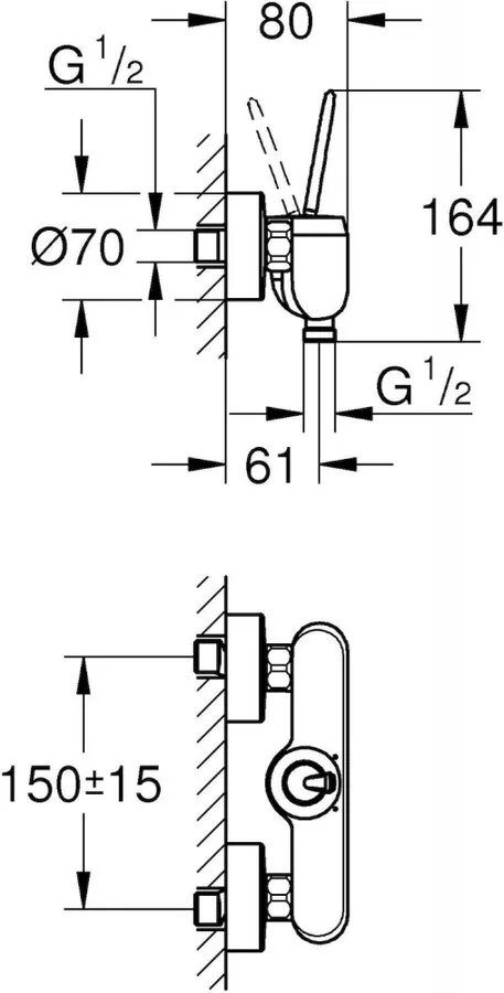 Смеситель для душа Grohe Eurodisc Joy 23430 - фото 3