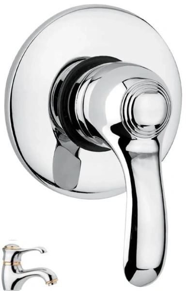 Смеситель для душа хром-золото Emmevi Harmony - фото 4