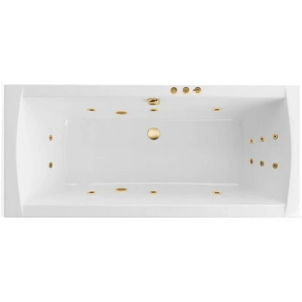 Ванна гидромассажная Excellent Aquaria Lux Smart 180 x 80 см, белый/золото, WAEX.AQU18.SMART.GL - фото 1