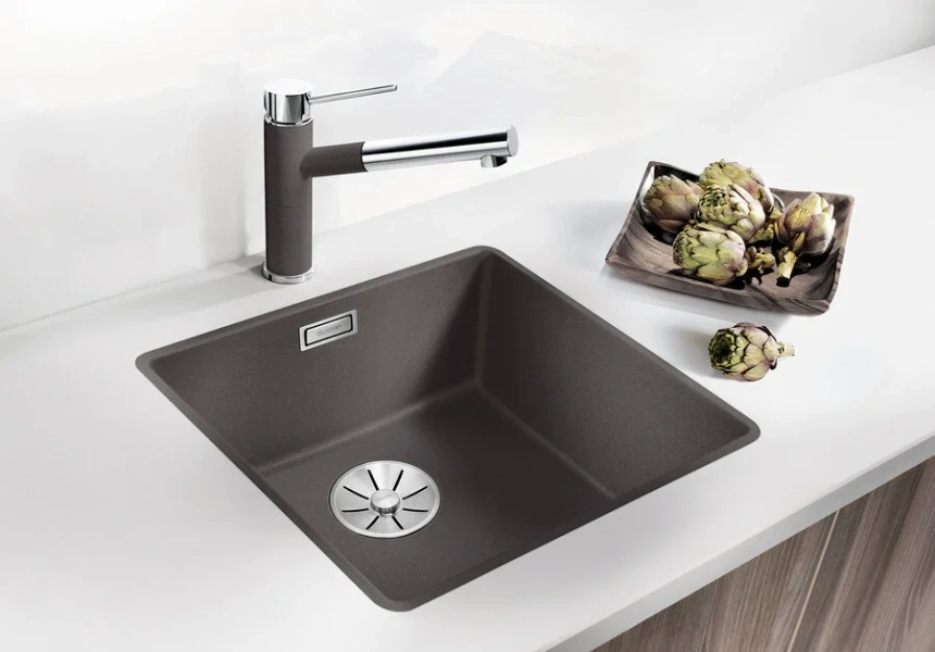 Мойка для кухни, цвет белый, Blanco Subline 400-F, из натурального камня - фото 2