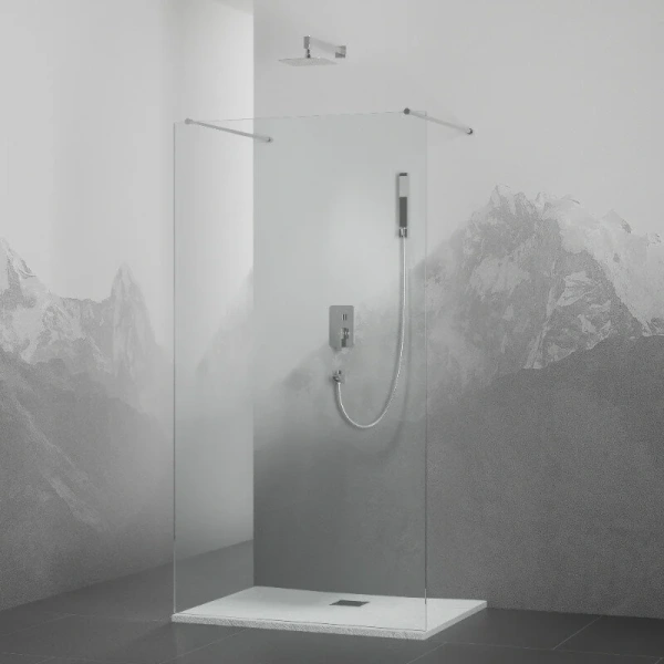 Душевая перегородка RGW Walk In WA-016 35101610-1 100 см стальной держатель - фото 3