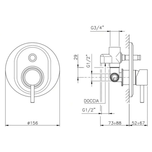 Смеситель для душа встраиваемый Nicolazzi Olympus 3796 - фото 3