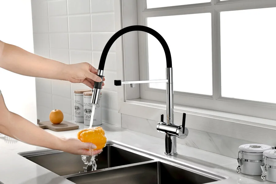 Смеситель для питьевой воды Paulmark Gravity светлое золото - фото 4