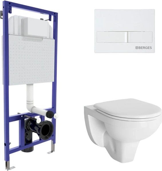 Унитаз с инсталляцией BERGES Gamma подвесной - фото 1