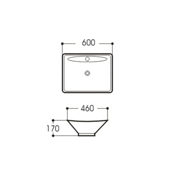 Раковина Акватек 60 см на столешницу - фото 2