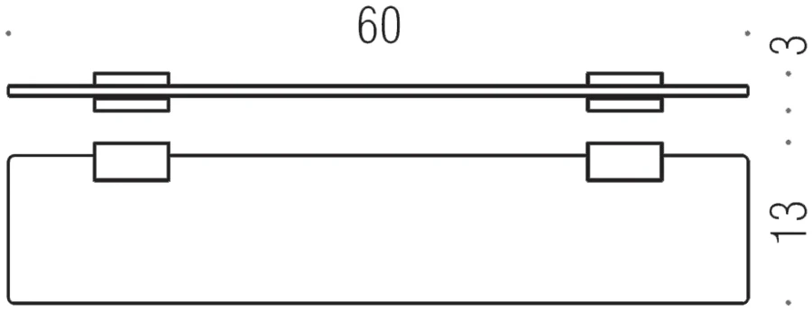 Полочка для ванной Colombo Look черный матовый, черные - фото 3