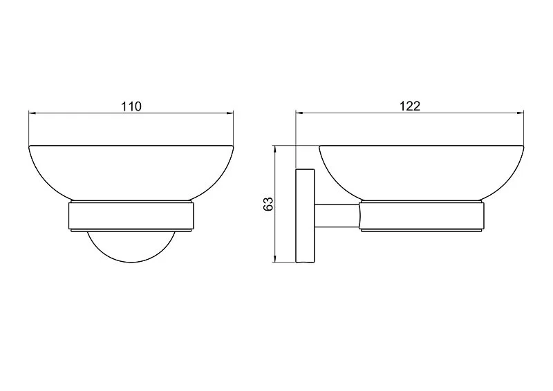 Мыльница Акватек Бетта оружейная сталь - фото 2