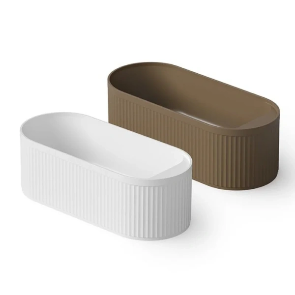 Ванна DEA Design Stripes DD8801 1710 1, 171 х 72 см, из искусственного камня, цвет dark camel matt, 170х75 - фото 4