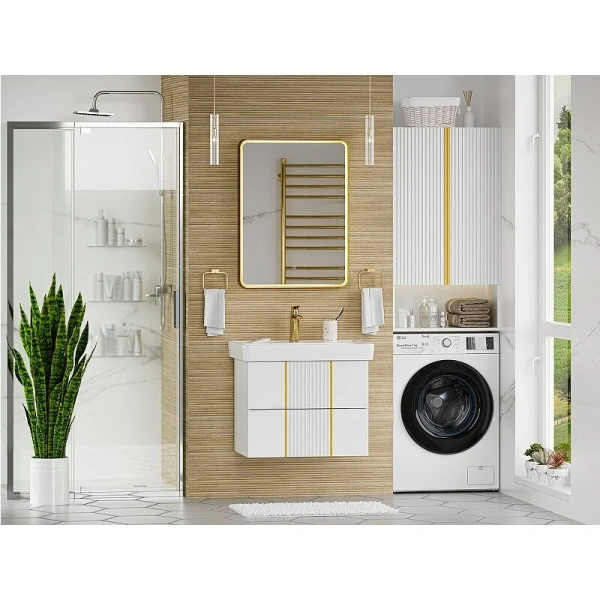 Шкаф подвесной Brevita Vega 60 см белый - фото 4