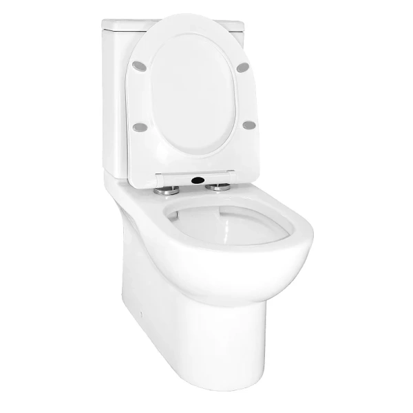 Унитаз компакт Azario Ambra безободковый, белые - фото 6