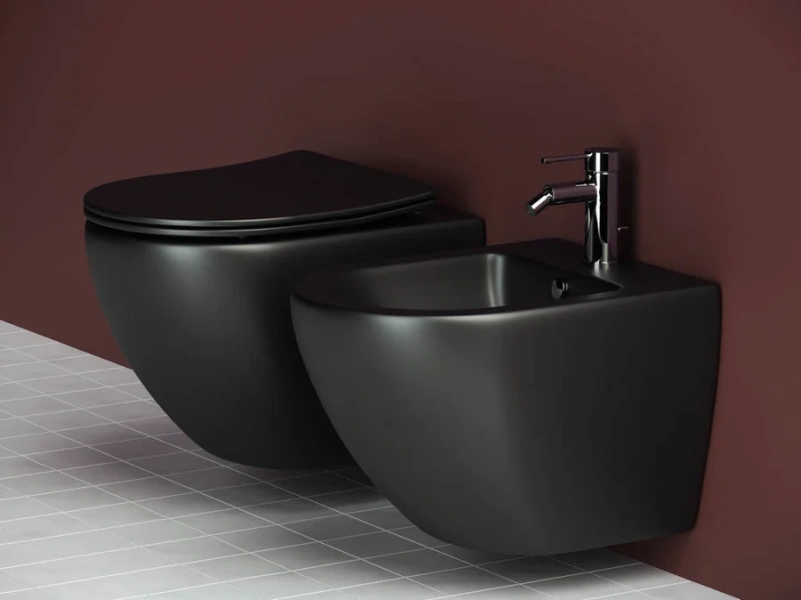 Биде подвесное Ceramica Nova Metropol черное матовое, круглой формы index_1 - фото 10
