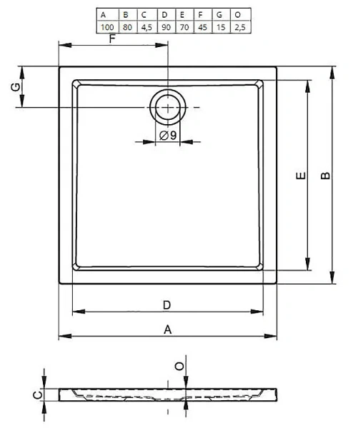 Душевой поддон акриловый Riho Zurich 272 100x80 см - фото 3