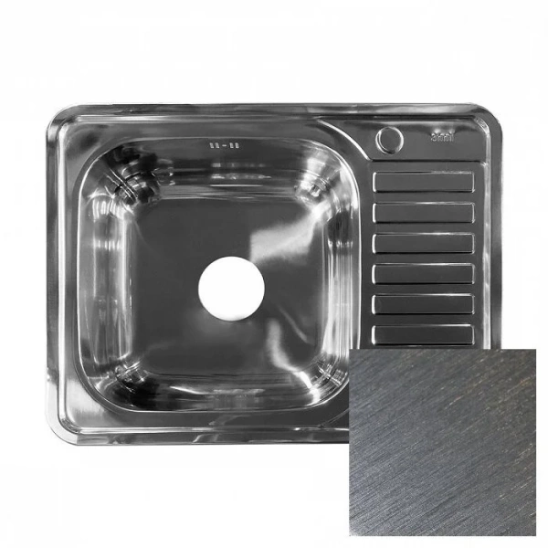 Мойка для кухни IDDIS Basic 65 см чаша слева сатин, врезные - фото 2
