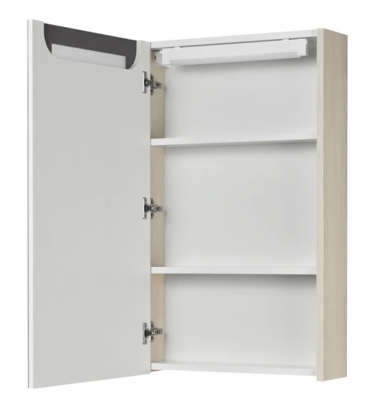 Зеркальный шкаф с подсветкой Акватон Верди 50 см белый, ясень фабрик - фото 3