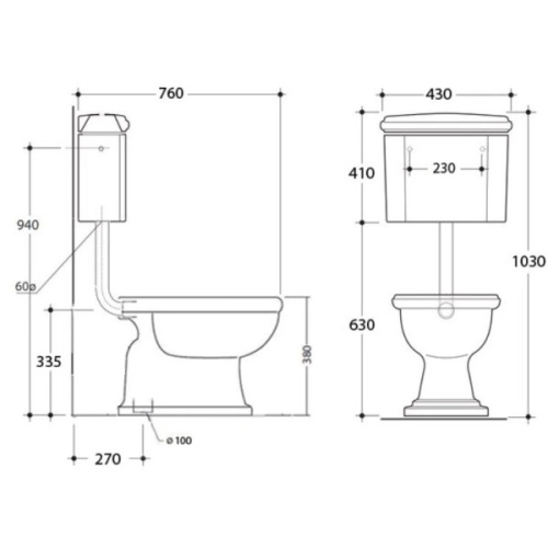 Унитаз Tiffany World Bristol TWBR01, TWBR02 - фото 2