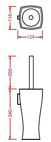 Ёршик для ванной ArtCeram Jazz JZA010 - фото 2