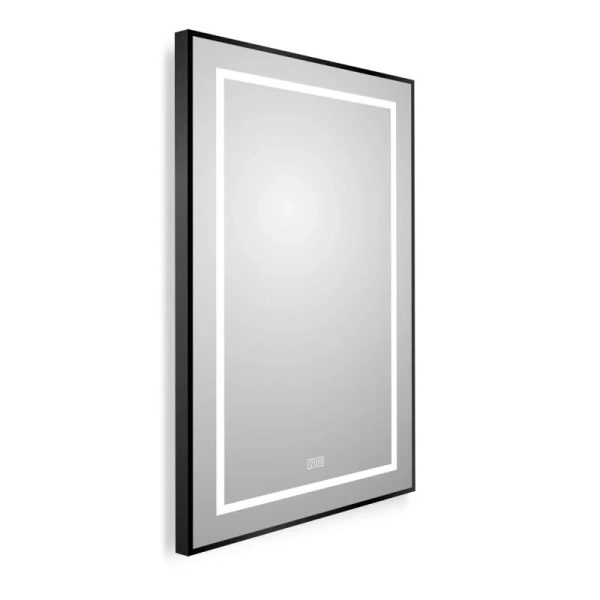 Зеркало с подсветкой BelBagno Kraft 60 см черное, в черной раме - фото 7
