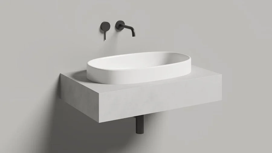 Раковина Salini Greca 65 см белая матовая - фото 1