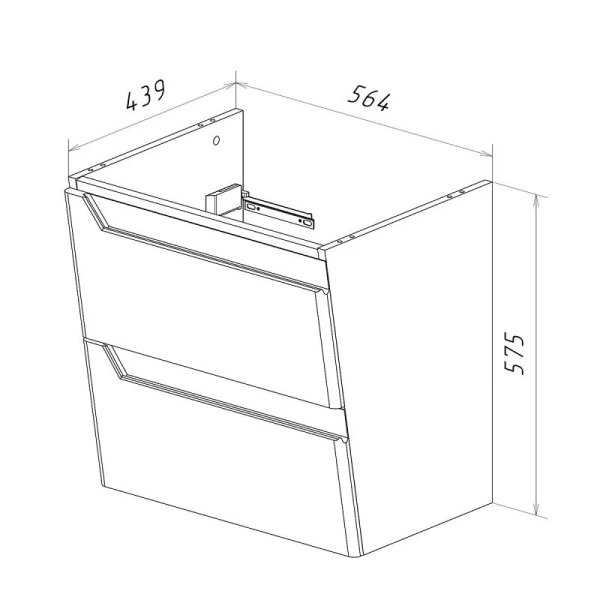 Тумба под раковину подвесная Lemark Miano 60 см белый глянец, в наличии - фото 2