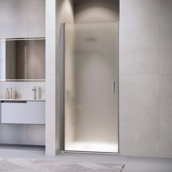 Душевая дверь в нишу RGW Leipzig LE-003Gr 90 см профиль серый, стекло прозрачное - фото 4