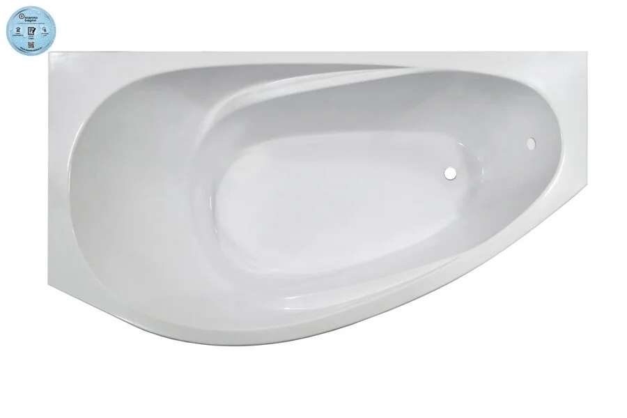 Ванна Marmo Bagno Турин, MB-TR170-95/MB-TL170-95, 170 х 95 см, левая/правая, искусственный камень, белая, без гидромассажа - фото 5