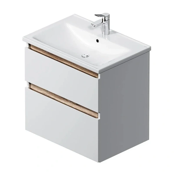 Тумба с раковиной подвесная Am.Pm X-Joy M85AFHX0652 65 см с двумя ящиками - фото 3