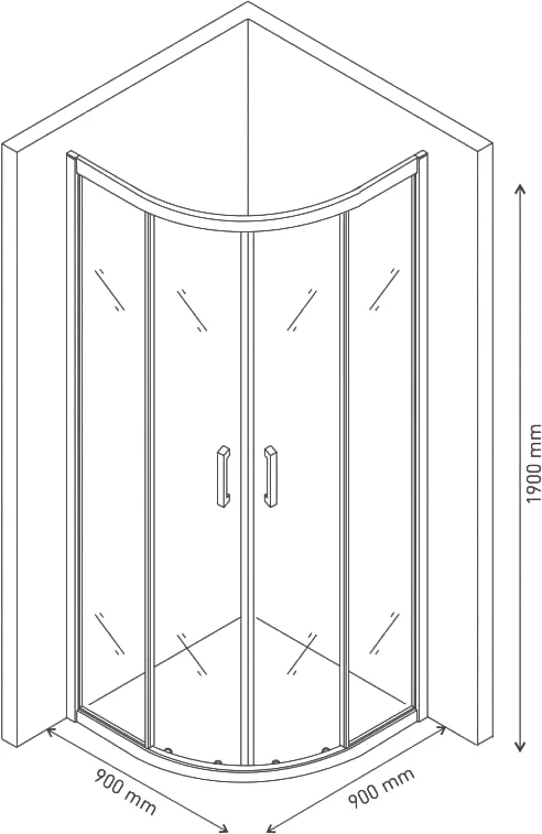 Душевой уголок BERGES Solo 90x90 см профиль хром - фото 3