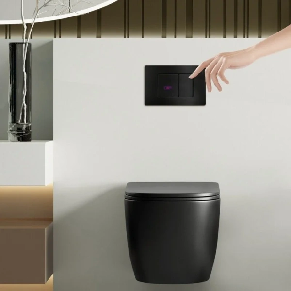 Клавиша смыва Abber черная матовая - фото 3