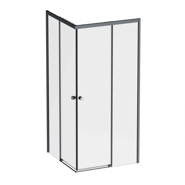 Душевой уголок Am.Pm X-Joy 90x90 см профиль черный, стекло прозрачное - фото 1