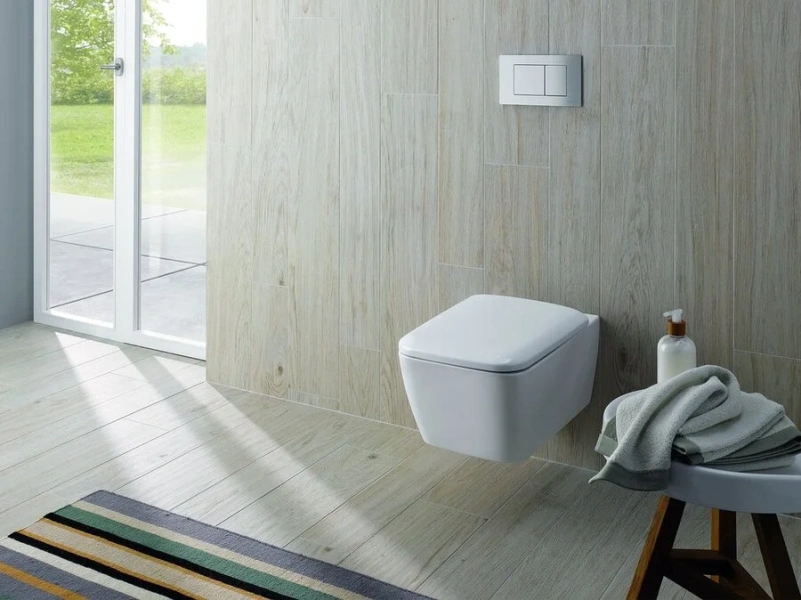 Унитаз подвесной Geberit iCon Square 201950000 безободковый, белые - фото 9