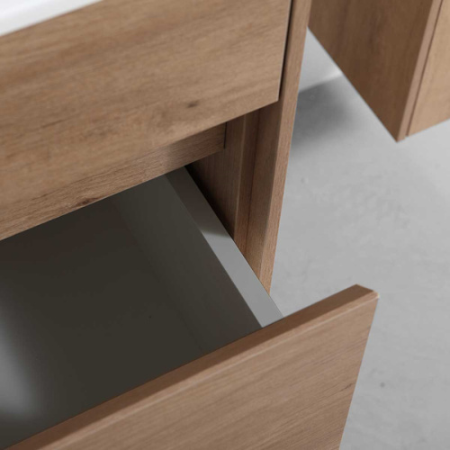 Тумба под раковину подвесная Vincea Chiara 79,2 см N.Oak, под дерево - фото 9