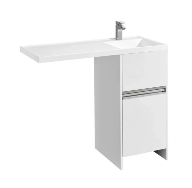 Тумба с раковиной напольная Акватон Лондри 1A236001LH010 40 см под стиральную машину