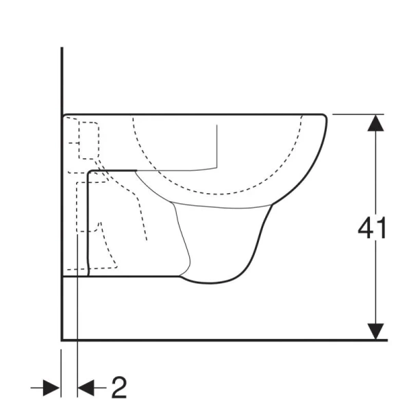 Унитаз подвесной Geberit Renova Nr.1 203040000 каскадный слив, недорого - фото 7