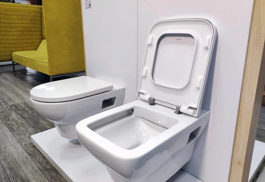 Унитаз подвесной Hansgrohe CreekTide Q белый, безободковые, сиденье с микролифтом , с антивсплеском - фото 5