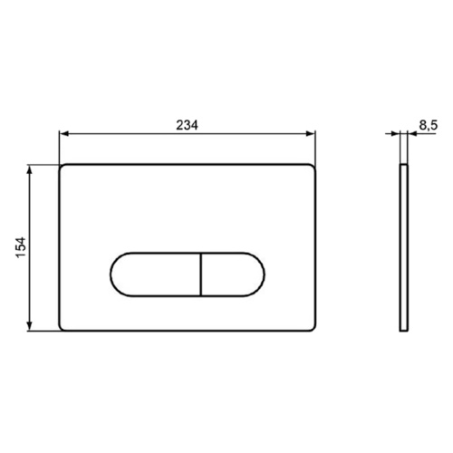 Клавиша смыва Ideal Standard ProSys Oleas хром матовый - фото 3