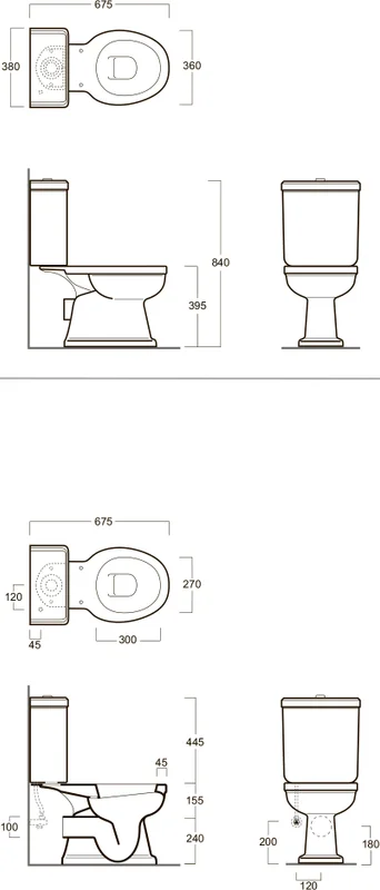Унитаз под бачок, горизонтальный слив, цвет белый, Simas Londra LO 931 BI, унитаз-компакт - фото 4