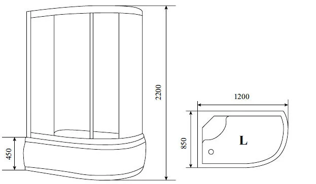 Душевая кабина Timo T-7720 120х85х220 см - фото 2