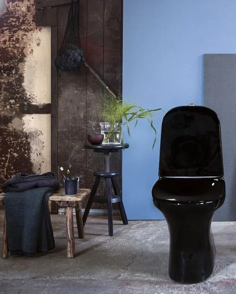 Унитаз компакт Gustavsberg Estetic безободковый черный, современные, hi-tech - фото 2