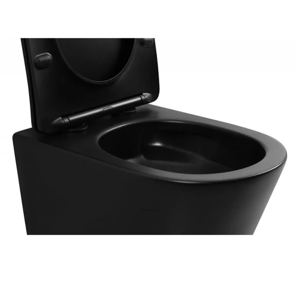 Унитаз подвесной Abber Bequem черный матовый, в наличии - фото 9
