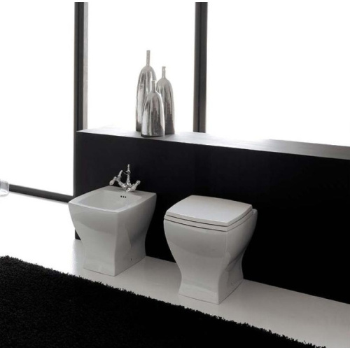 Биде напольное ArtCeram Jazz белый глянцевый, с 1 отверстием под смеситель, современные, hi-tech - фото 2