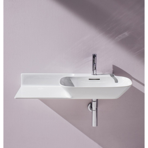 Раковина Laufen Ino 90 см полка слева белая матовая - фото 2