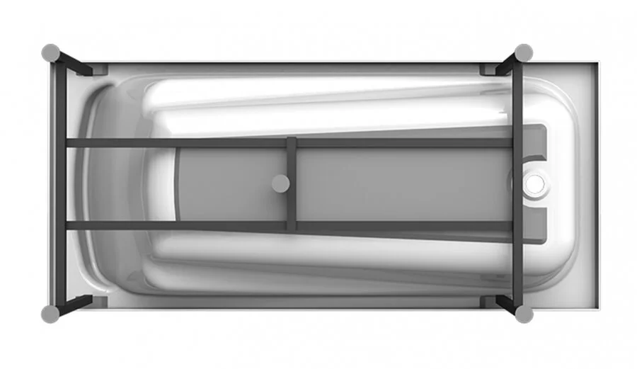 Акриловая ванна Радомир Роза 2-78-0-0-9-208Р, 169 x 77 см, фронтальный экран скандинавского вида, каркас разборный в комплекте, белая, приставные, встраиваемые - фото 7