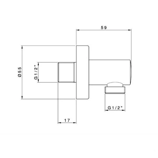 Выход из стены, тёмная бронза, Nicolazzi Doccia, в наличии - фото 2