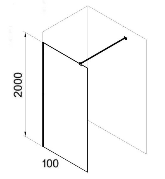 Душевая перегородка Ravak Walk-In Air 100 см профиль хром стекло прозрачное, современные, hi-tech - фото 2