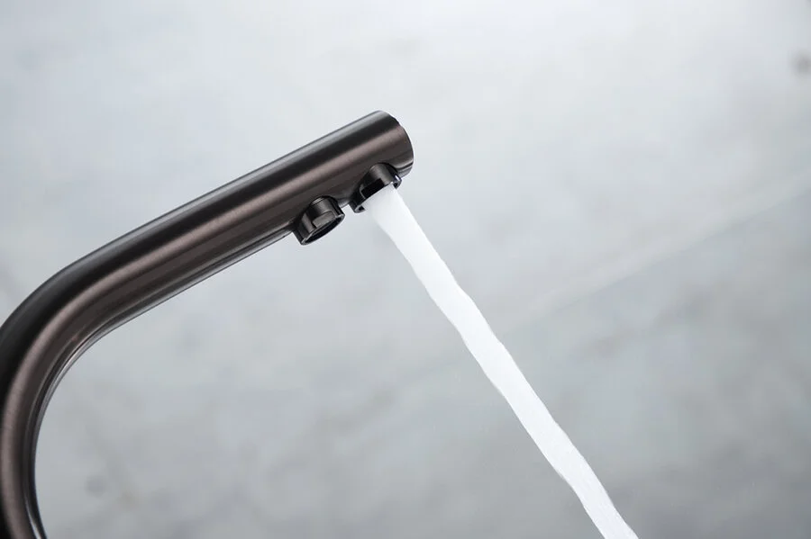 Смеситель для кухни Paulmark Essen вороненая сталь, с 1 монтажным отверстием - фото 9