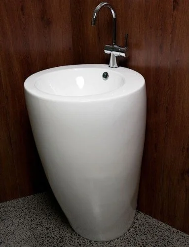 Раковина напольная Laufen Alessi One 8.1197.2.400.104.1 52х53х90 см, круглой формы, моноблок - фото 5