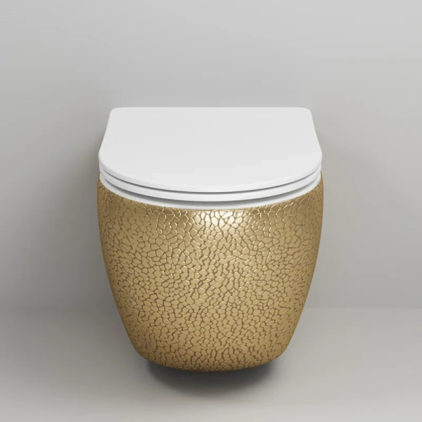 Унитаз подвесной Grossman Color золото/белый, цветные - фото 6